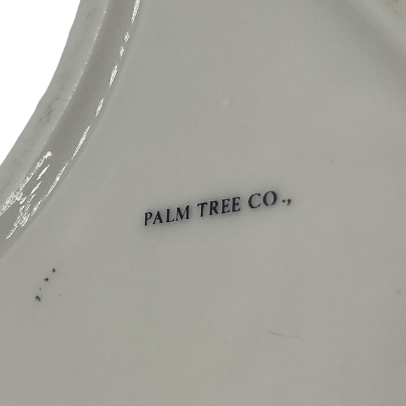 Vintage Palm Tree co. Ceramics Small Ceramic Harp Shape Plate/Trinket White. - Picture 5 of 5